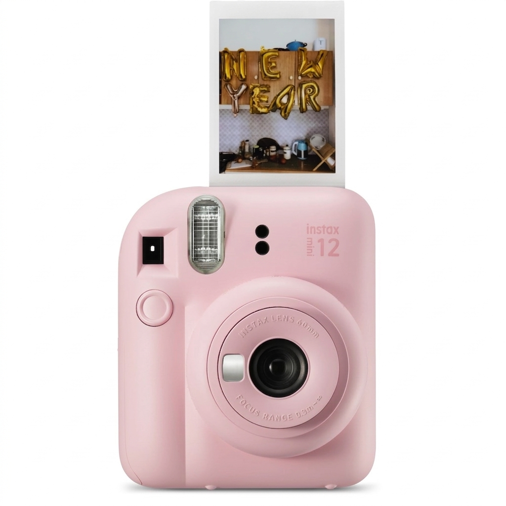 Fabrexx Instant Memory Camera – Instax Mini 12 (Blossom Pink)
