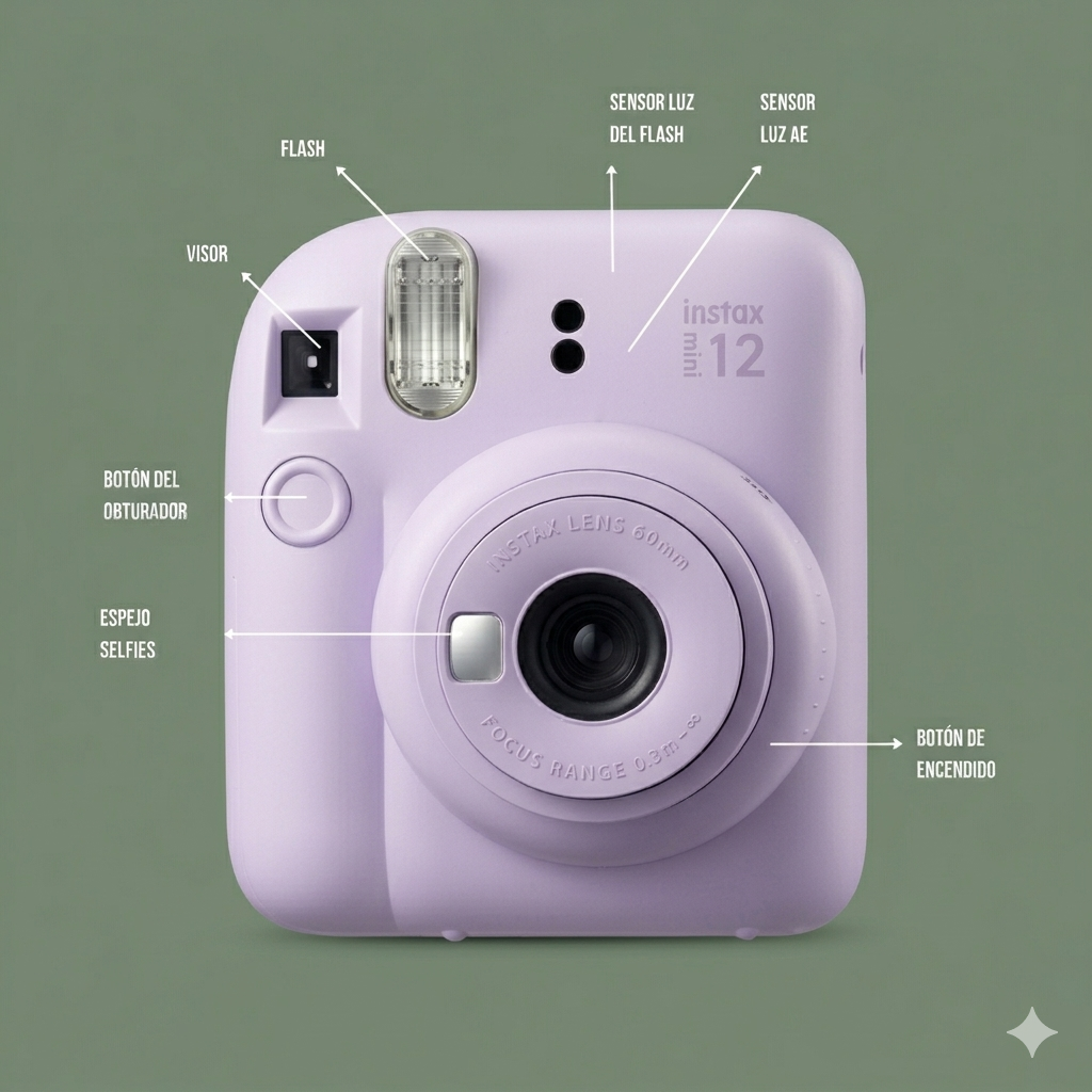 Fabrexx Instant Memory Camera – Instax Mini 12 (Lilac Purple)